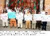 Activists of Tehreek-e-Insaf (PTI) chant slogans  against the Publication of Blasphemous Caricature