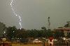 An attractive view of thunderbolt on Islamabadâ€™s  sky before downpour