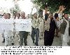 Journalists shout slogans during protest demonstration  to condemn the Israeli military